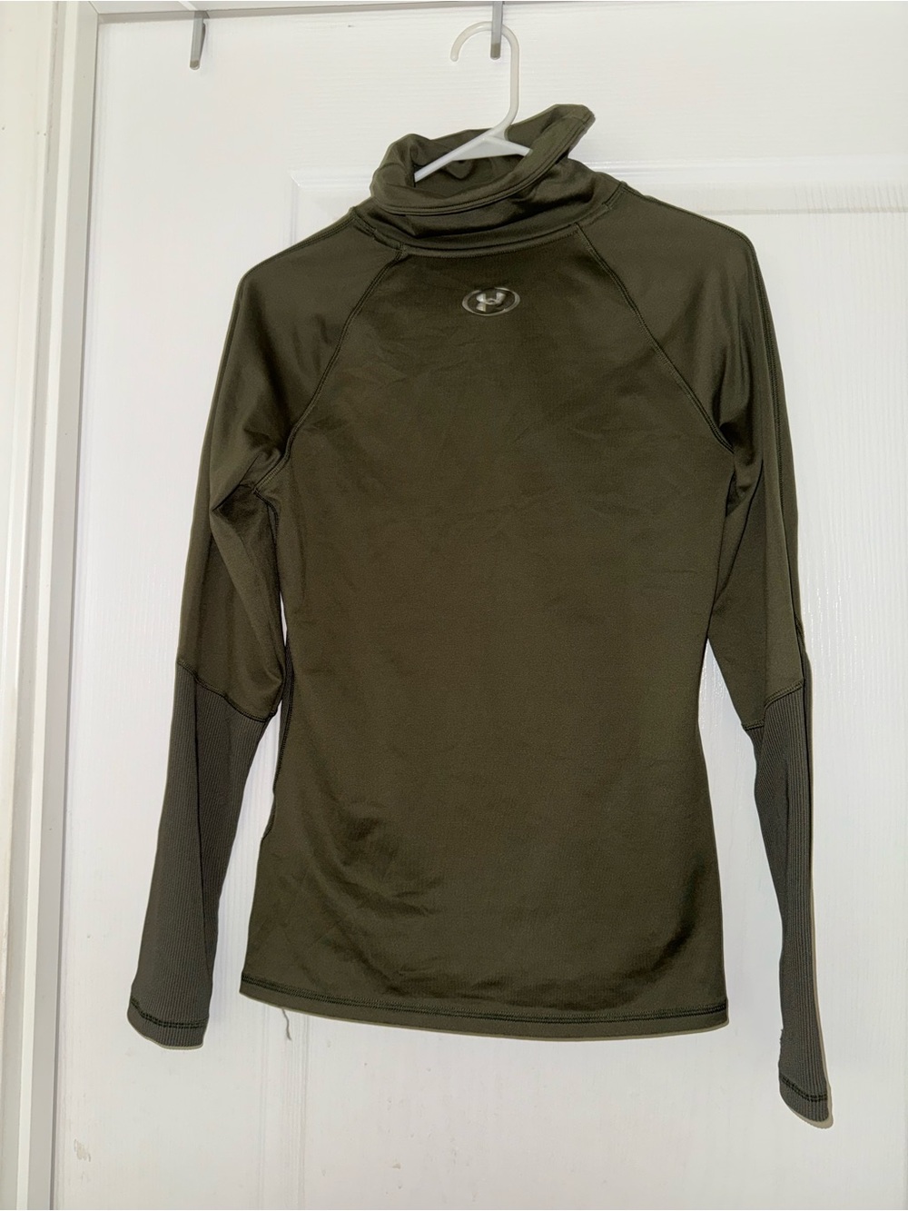 Under Armour Olive Green Mock Neck Long Sleeve Performance Top